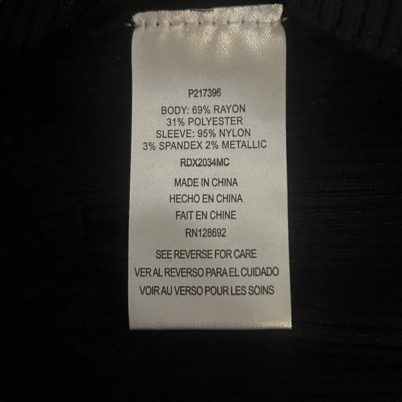 NWT Dylan Ryan Elegant Black Sheer Sleeve Dress - Picture 10 of 12